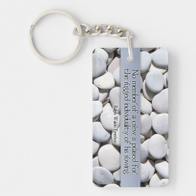 Llavero Ralph Waldo Emerson cita Inspiradora "Crew" (Frente)