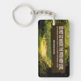 Llavero Ralph Waldo Emerson cita Inspiradora "Trail"