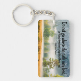 Llavero Ralph Waldo Emerson cita Inspiradora "Trail"