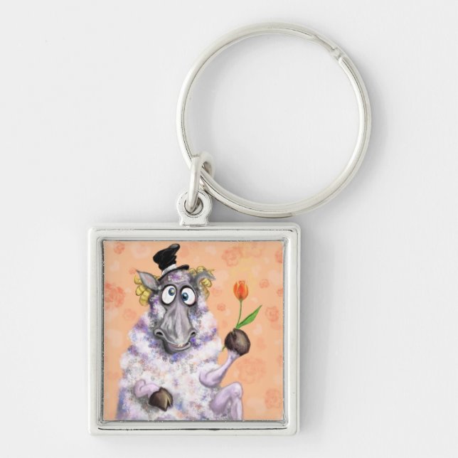 Llavero Ram de amor - Romántico - Añadir tu texto / nombre (Frente)