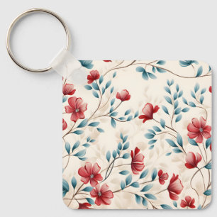 Llavero Rama floral botánica elegante