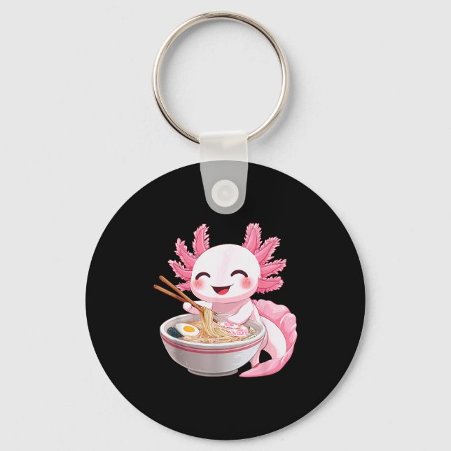 Llavero Ramen de Axolotl de Anime Kawaii  (Anverso)