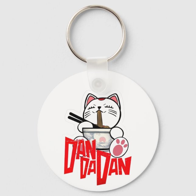 Llavero Ramen de Gato Afortunado (Anverso)
