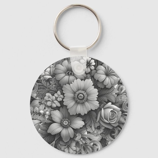 Llavero Ramo de flores chic (Anverso)