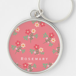 Llavero Ramo de margaritas rosadas dulces Retro Boho