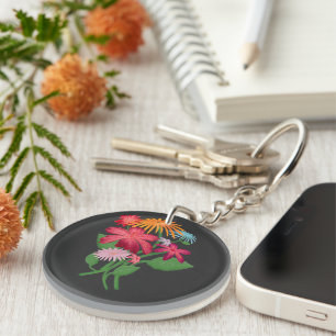 Llavero Ramo Floral Personalizado Estética Boho Flor
