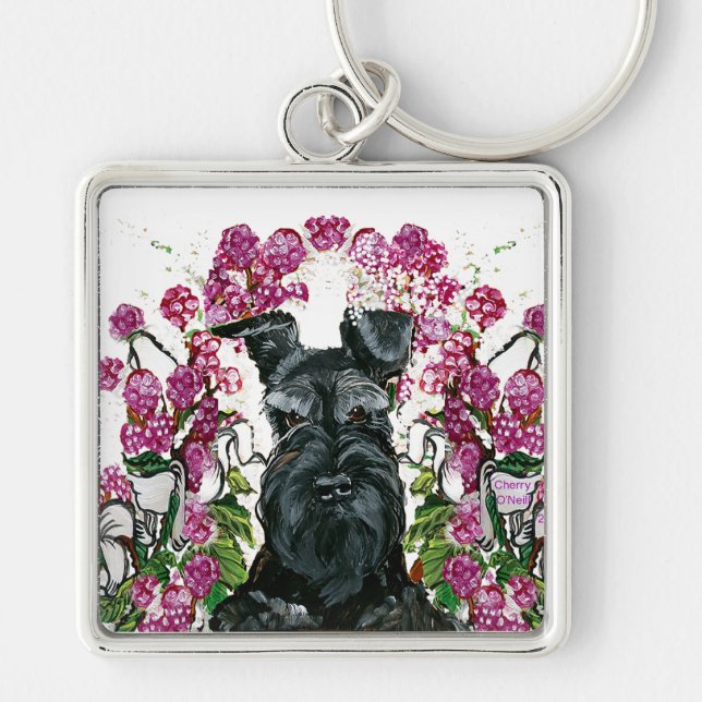Llavero Ramo negro del Schnauzer (Frente)