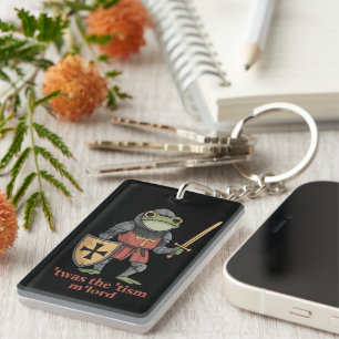 Llavero Rana Caballero Medieval Divertido Era El 'Tismo Se