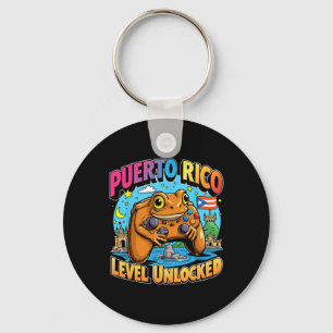 Llavero Rana Coqui Gamer Nivel de Puerto Rico Desbloqueado