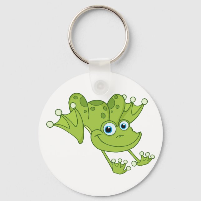 Llavero Rana de hopping feliz (Anverso)