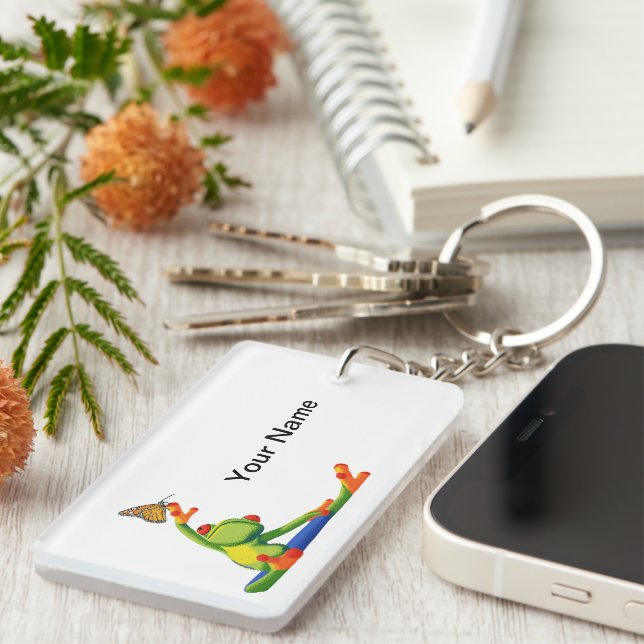 Llavero Rana de yoga (Frente Derecha)