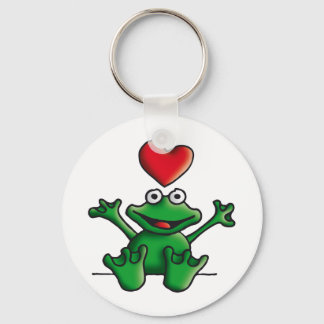 Llavero rana del corazón del amor