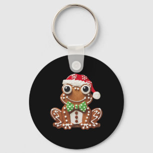 Llavero Rana divertida de pan de jengibre Navidad Mujeres