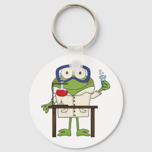 Llavero Rana en el laboratorio de ciencia