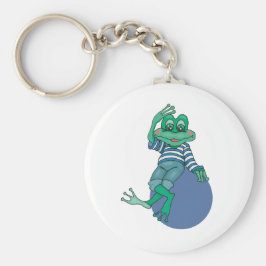 Llavero Rana en jeans, cumpleaños, puntos de polka