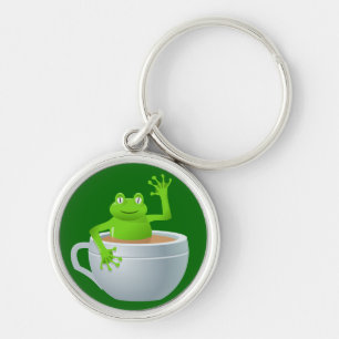 Llavero Rana en un té