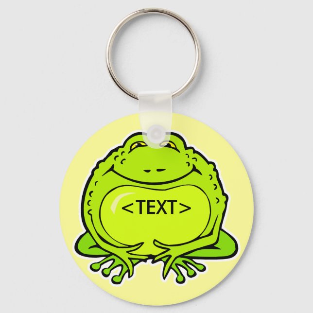 Llavero rana gorda feliz, <TEXT> (Anverso)