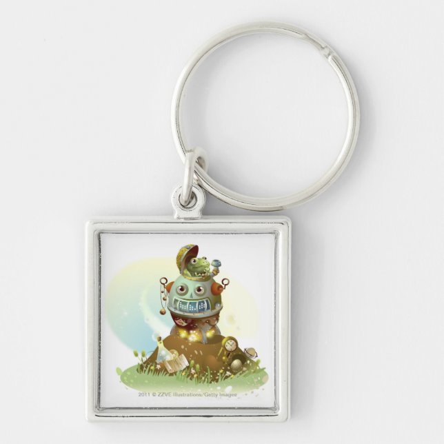 Llavero Rana que sale de un UFO (Frente)