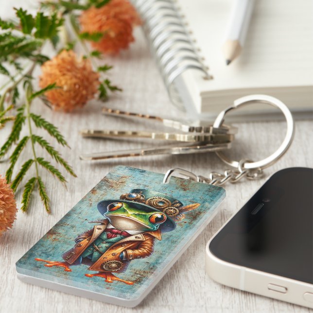 Llavero Rana Steampunk (Frente Derecha)