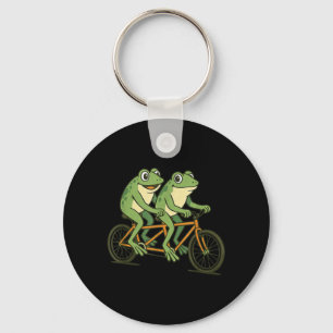 Llavero Ranas Bonitas con Bicicleta Tandem para Verano y