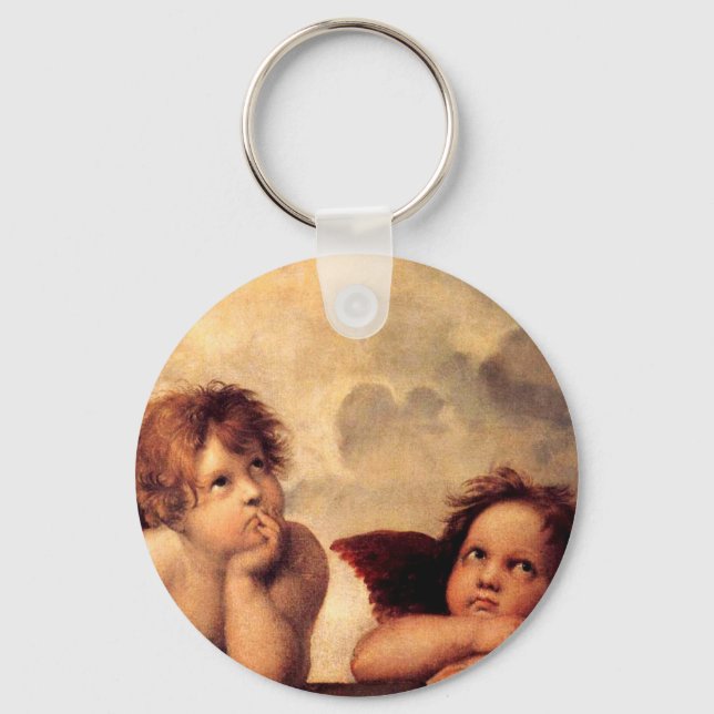 Llavero Raphael Cherubs Sistine Madonna Key Chain (Anverso)