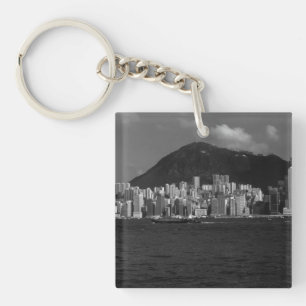 Llavero Rascacielos de la bahía de Hong Kong Vintage China
