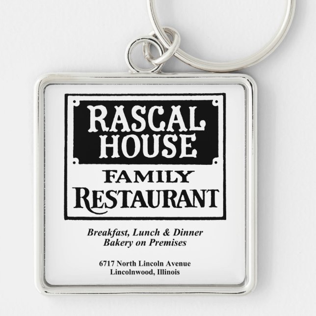 Llavero Rascal House Family Restaurant, DarioNwood, IL (Frente)