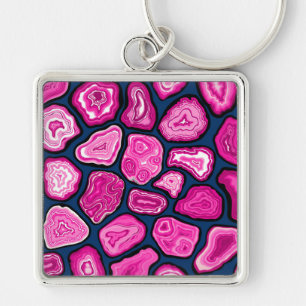 Llavero Rasgos de agudos rosados