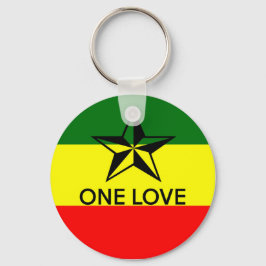 Llavero Rasta One Love Keyring
