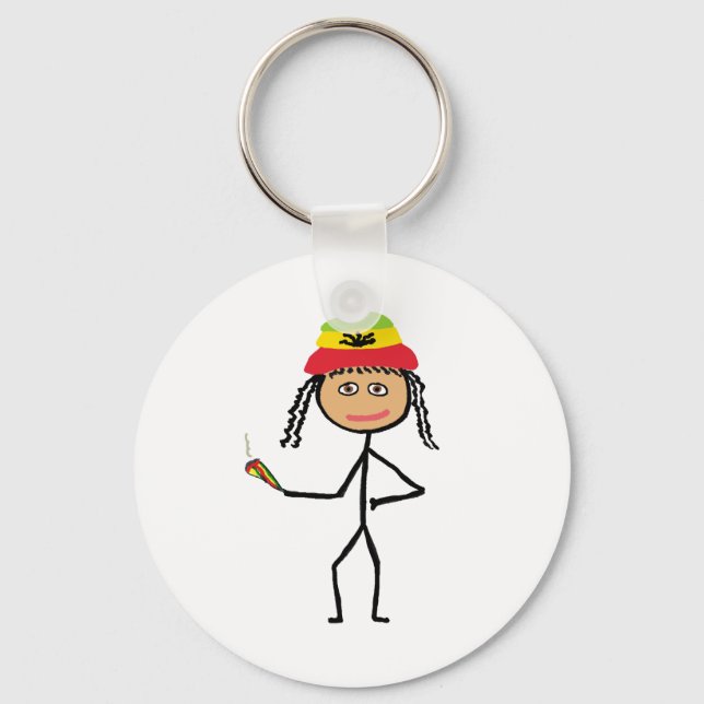 Llavero Rasta Stickwoman (Anverso)