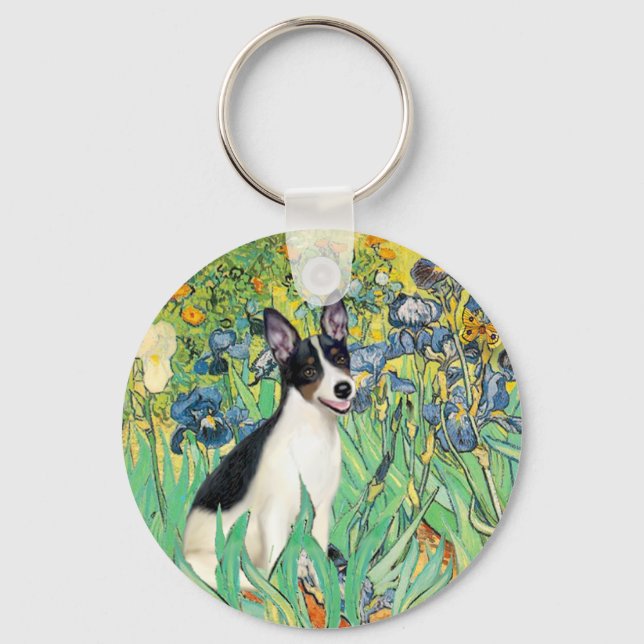 Llavero Rat Terrier - Lirios (Anverso)