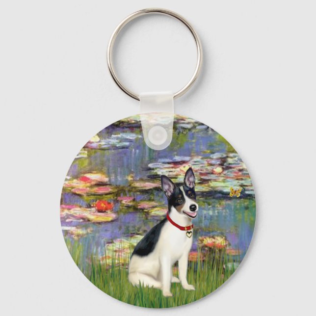 Llavero Rat Terrier - Lirios 2 (Anverso)