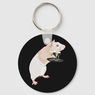 Llavero Rat Waiter surrealista