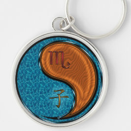 Llavero Rata de Escorpio y Madera