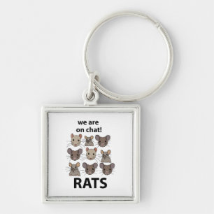 Llavero Ratas Animal Estamos En Charla Divertidas Ratas