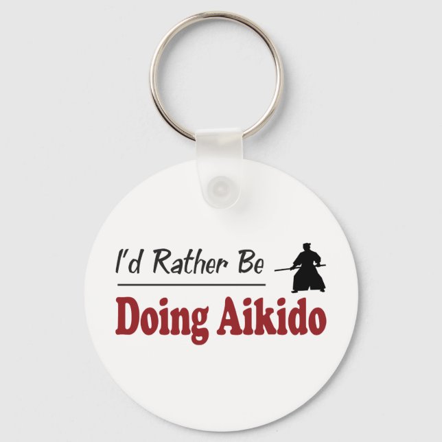 Llavero Rather Be Doing Aikido (Anverso)