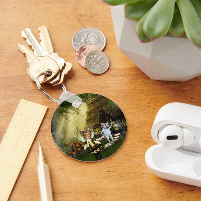 Llavero Ratón Blanco Y Leche (Escritorio )