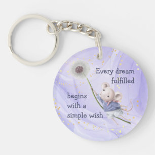 Llavero Ratón Dandelion Every Dream Simple Wish Keychain