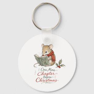 Llavero Ratón de Navidad leyendo historias