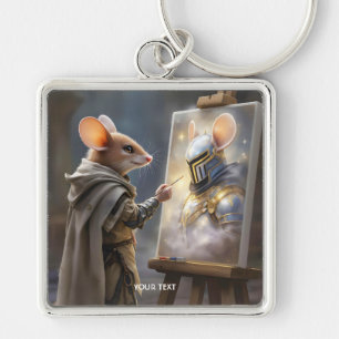 Llavero Ratón de pintura de fantasía lindo