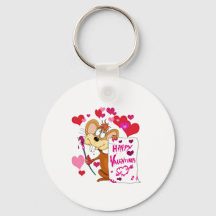 Llavero Ratón feliz Día de San Valentín