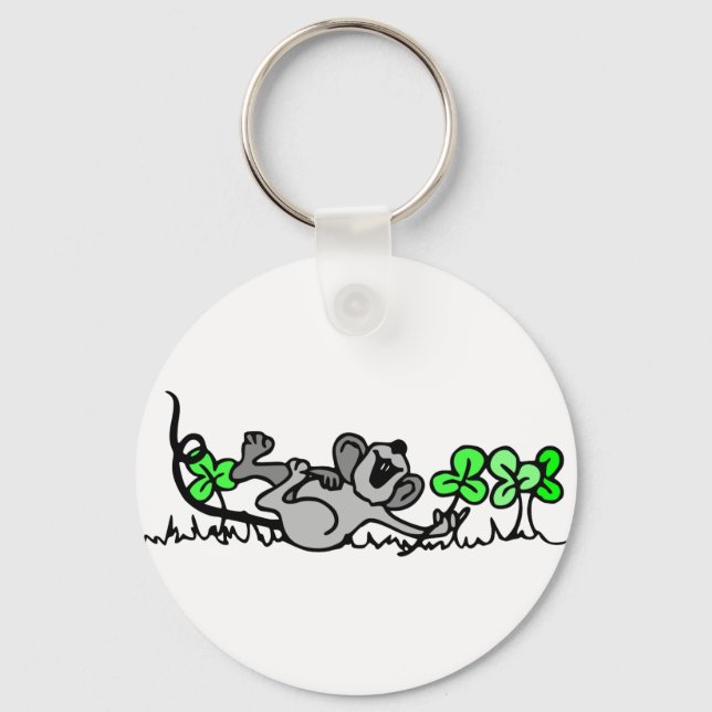 Llavero Ratón Jugando En Chispas (Anverso)