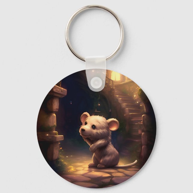 Llavero Ratón pequeño adorable (Anverso)