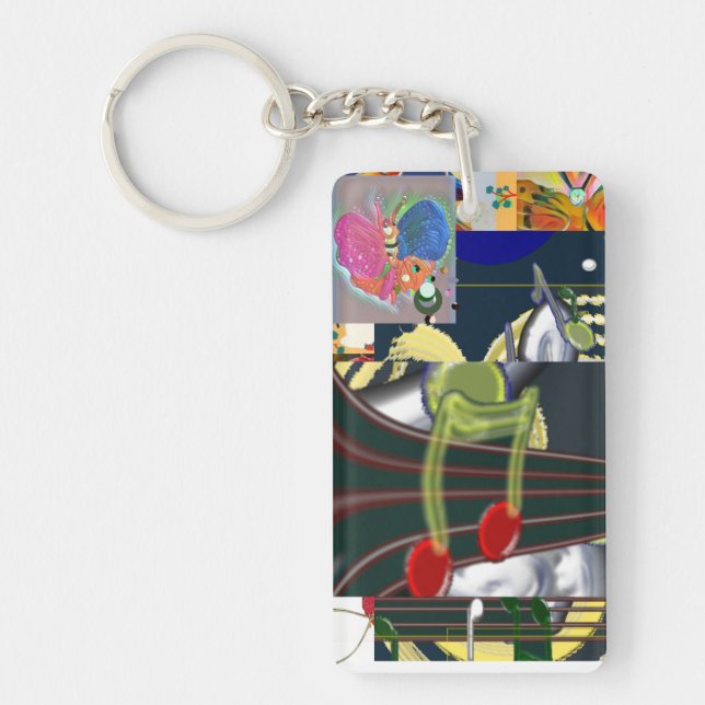 Llavero Ratones de música acrílicos keychain (Frente)