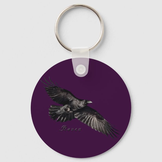 Llavero Raven Animal lover Regalos para aficionados a las  (Anverso)