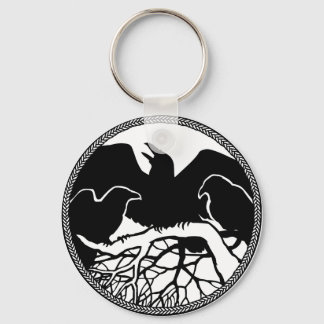 Llavero Raven Art Keychain Wildlife Crow / Raven Gifts