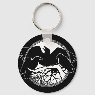 Llavero Raven Art Keychain Wildlife Crow / Raven Gifts