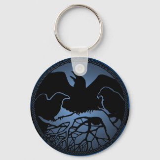 Llavero Raven Art Keychain Wildlife Crow / Raven Gifts