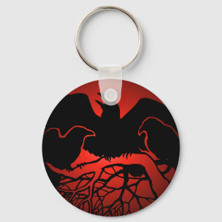 Llavero Raven Art Keychain Wildlife Crow / Raven Gifts