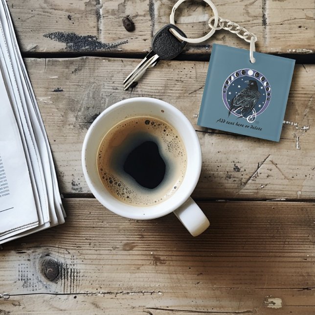 Llavero Raven Moon Phases Stars Blue (Subido por el creador)